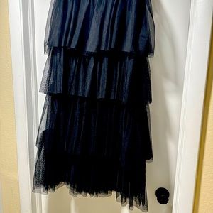 Black Tulle Tiered Skirt